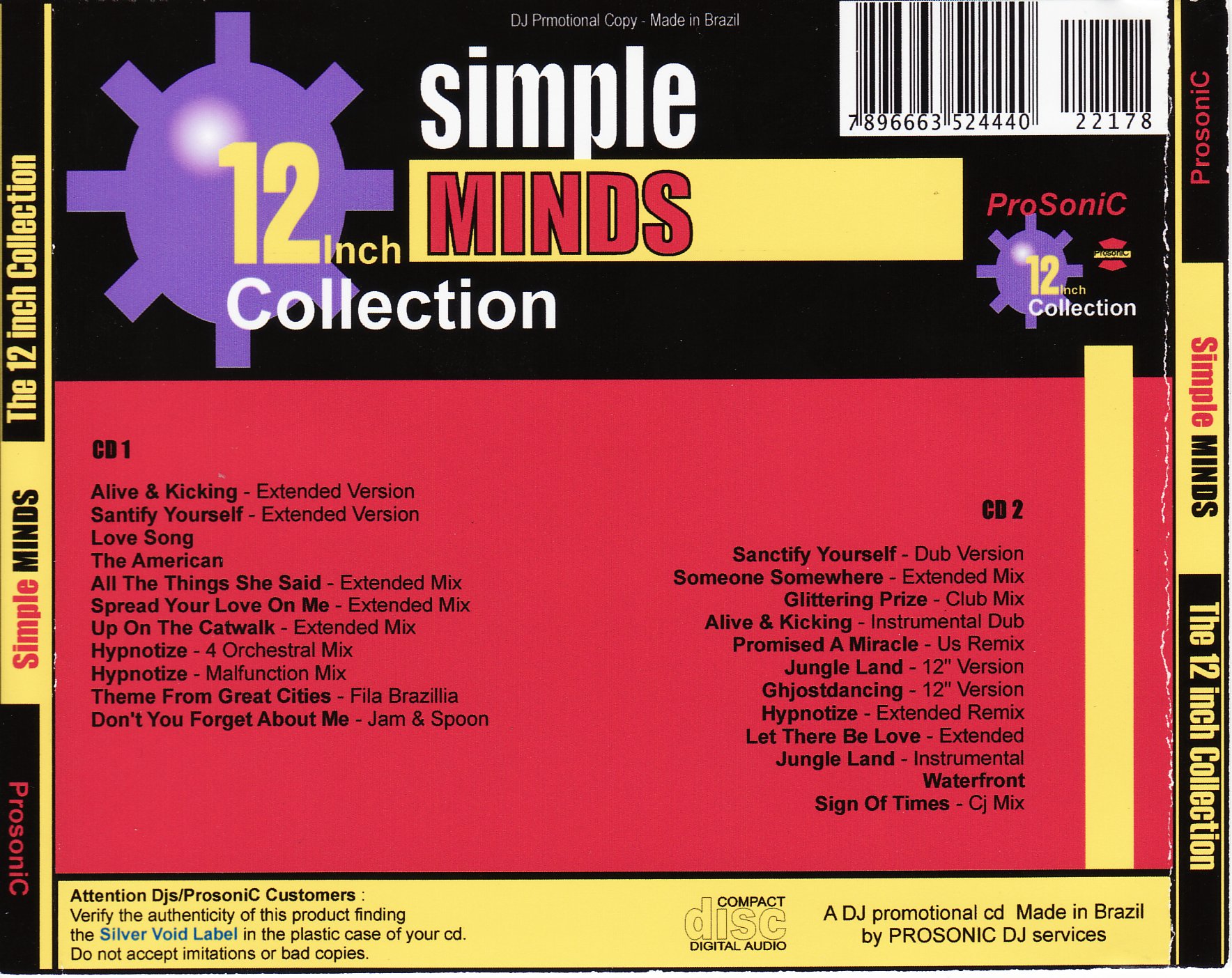 2 x CD album (DJ promotional only) - Jaquette arrière