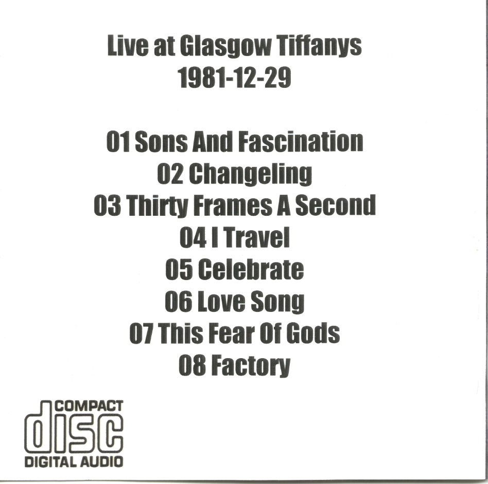 CD album - Jaquette arrière