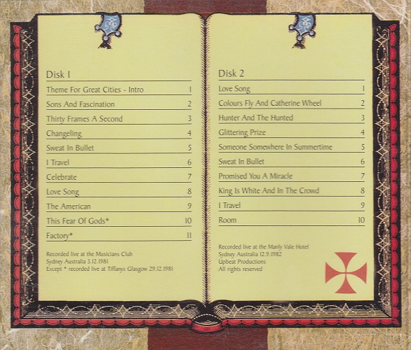 2 x CD album - Jaquette arrière