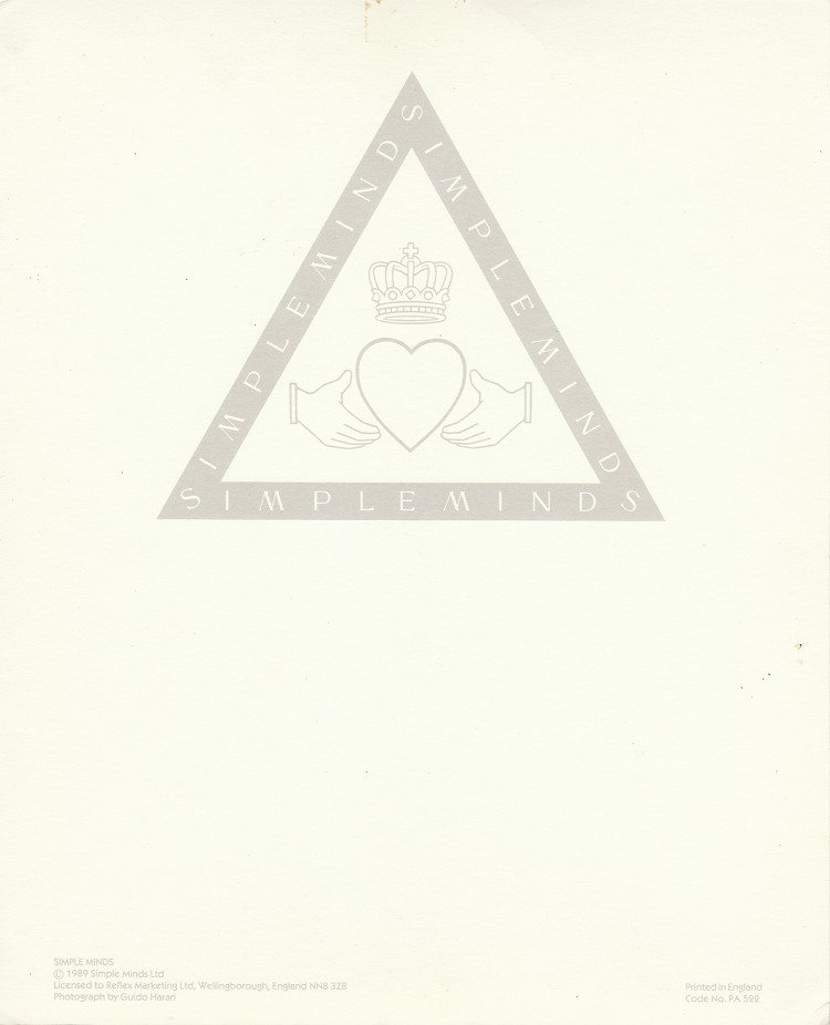 Carte postale (Photograph by Guido Harari - 8" x 10") - Jaquette arrière