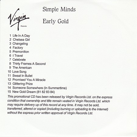 Early Gold - CD album (ref: A32051D089911)