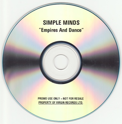 CD album (Empires And Dance) - Label