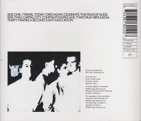 CD album (Digitally Remastered Edition) - Jaquette arrière