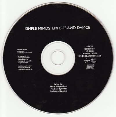 CD album (Digitally Remastered Edition) - Label