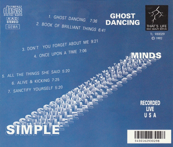 CD album - Jaquette arrière