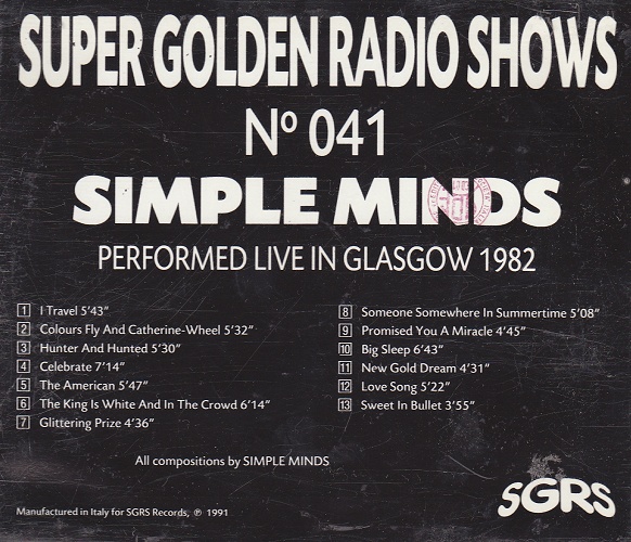 CD album - Jaquette arrière