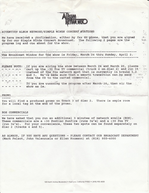 2 x CD album (3 pages of program log and cue sheet) - Jaquette arrière