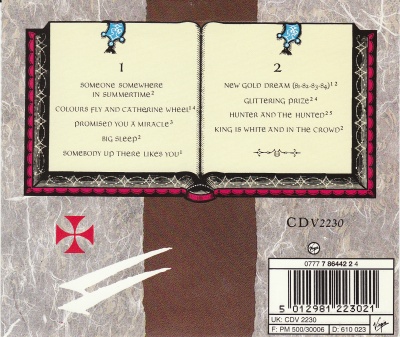 CD album - Jaquette arrière