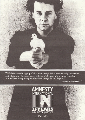 Programme (with original insert for Amnesty International) - Label