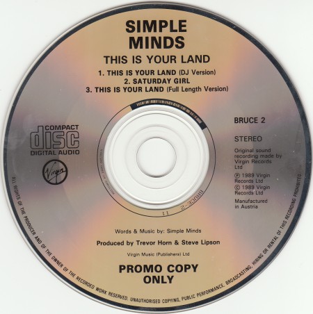 5" CD single - Manufactured in Austria