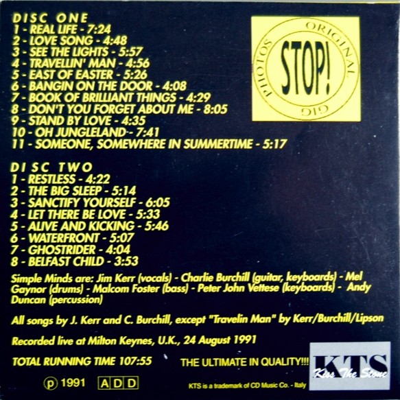 2 x CD album - Jaquette arrière