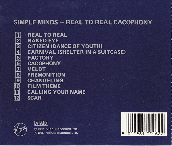 CD album - Jaquette arrière