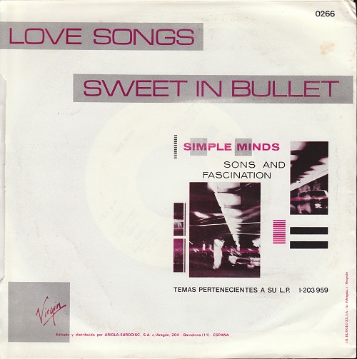 7" single (45 tours) - Jaquette arrière