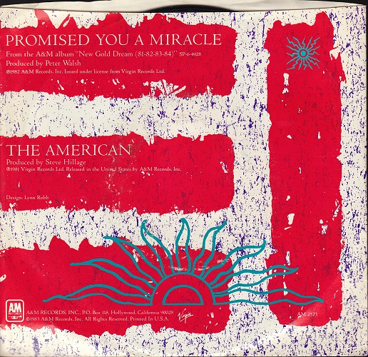 7" single (45 tours) (Special Remixed Version - Previously Unreleased) - Jaquette arrière