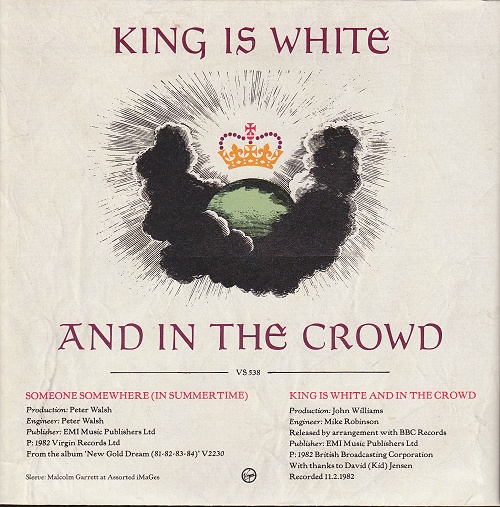 7" single (45 tours) (Includes 4 colour poster) - Jaquette arrière