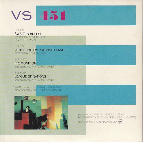 2 x 7" single (45 tours) - Jaquette arrière