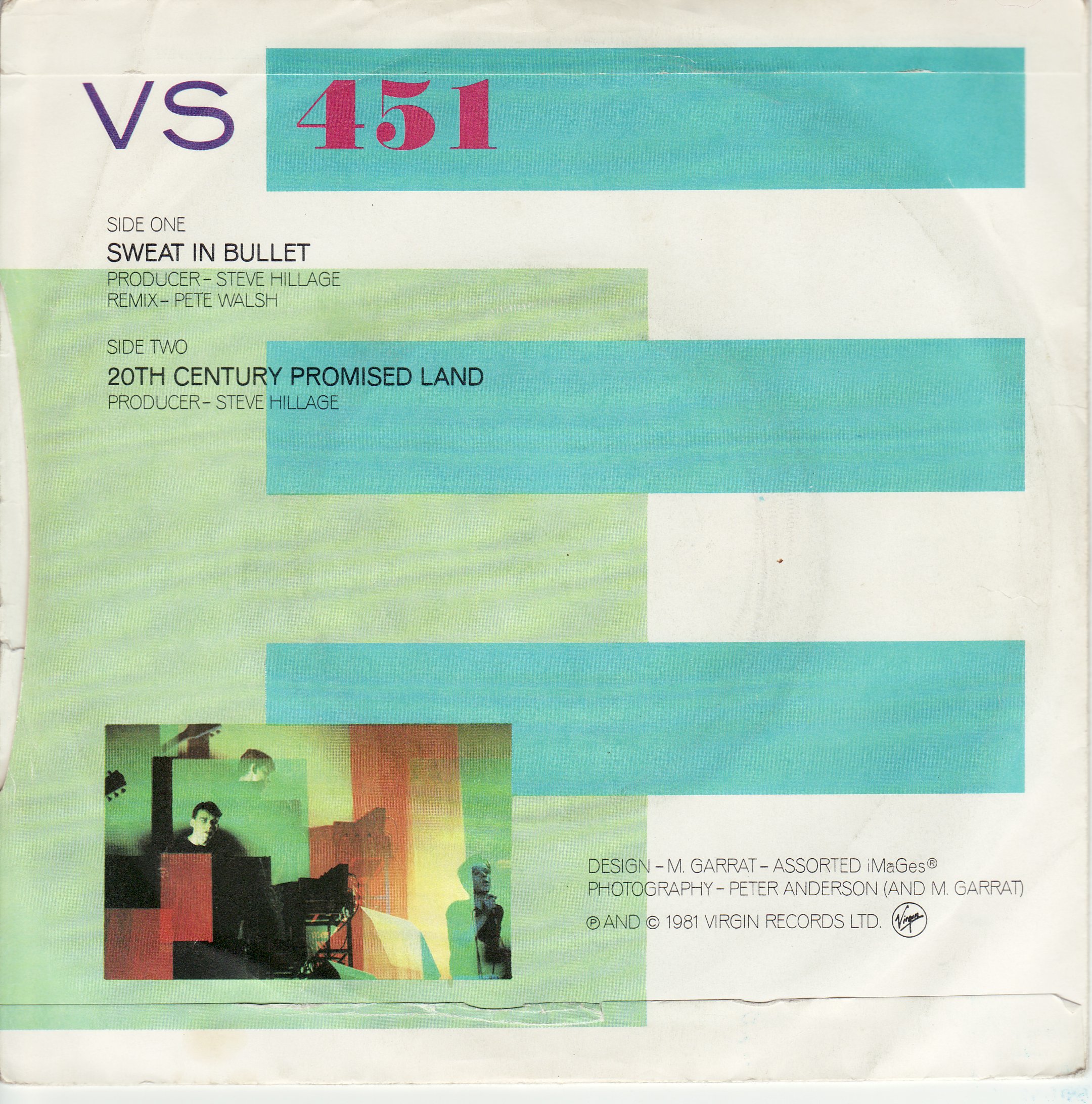 7" single (45 tours) - Jaquette arrière